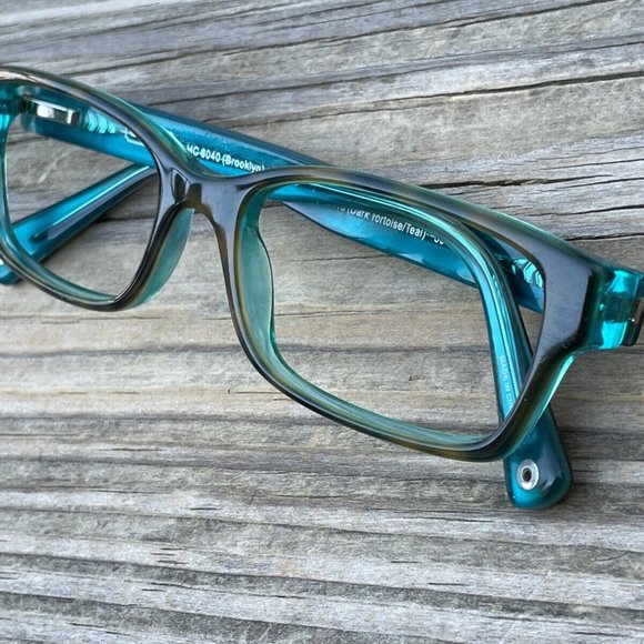 Coach New York Ladies Eyeglasses Frame BROOKLYN Blue Dark Tortoise/Teal 50[]16 - Picture 4 of 12